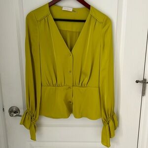 Ramy Brook blouse. Size s/p. Yellow/green. 4 snaps